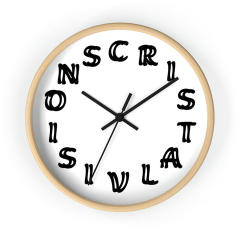 "CRISTAL VISIONS All of the Time" Wall clock